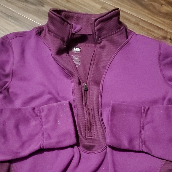 REI Burgundy Quarter Zip Jacket - Picture 3 of 10